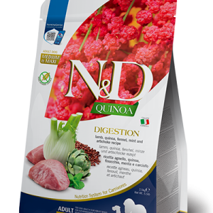 N&D QUINOA DOG DIGESTION LAMB ADULT MED/MAX 7 KG