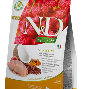 N&D QUINOA CAT SKIN & COAT QUAIL ADULT 1.5 KG