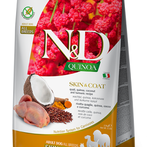 N&D QUINOA DOG SKIN & COAT DUCK ADULT 2.5 KG