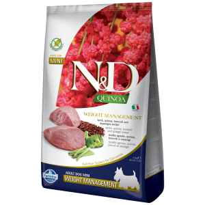 N&D DOG QUINOA DOG WEIGHT MANAG LAMB ADULT MINI  2.5 KG
